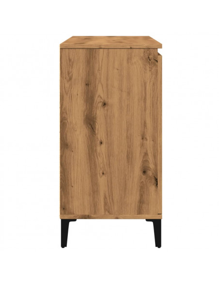 Credenza Rovere Artigianale 102x35x70 cm in Legno Multistrato