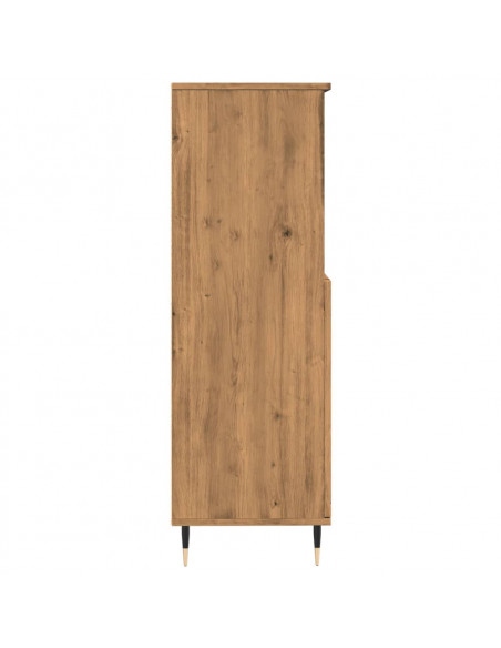 Credenza Rovere Artigianale 60x36x110 cm in Legno Multistrato