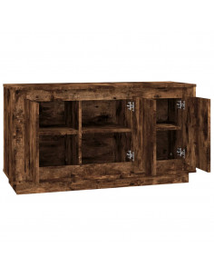 Credenza Rovere Fumo 102x35x55 cm in Legno Multistrato