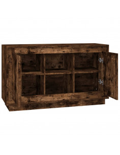 Credenza Rovere Fumo 102x35x60 cm in Legno Multistrato