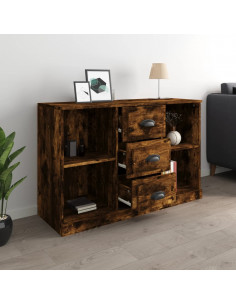 Credenza Rovere Fumo 104,5x35,5x67,5 cm in Legno Multistrato