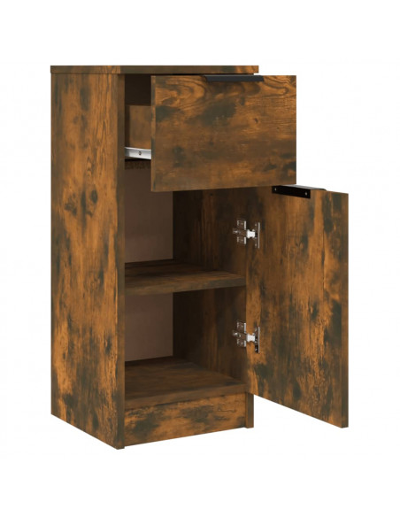Credenza Rovere Fumo 30x30x70 cm in Legno Multistrato