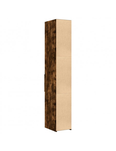 Credenza Rovere Fumo 30x42,5x185 cm in Legno Multistrato