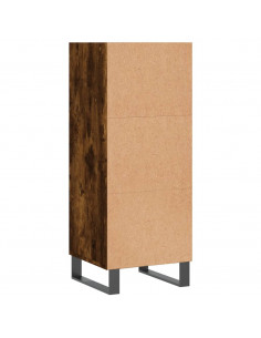 Credenza Rovere Fumo 34,5x32,5x90 cm in Legno Multistrato