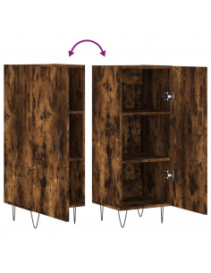 Credenza Rovere Fumo 34,5x34x90 cm in Legno Multistrato