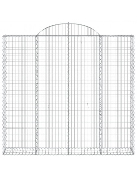 Cesti Gabbioni ad Arco 3 pz 200x30x180/200 cm Ferro Zincato