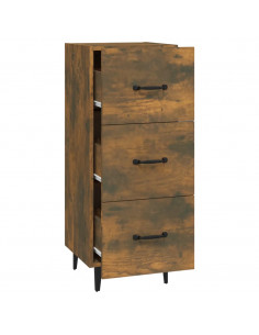 Credenza Rovere Fumo 34,5x34x90 cm in Legno Multistrato