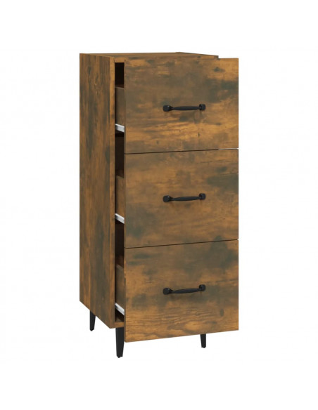 Credenza Rovere Fumo 34,5x34x90 cm in Legno Multistrato