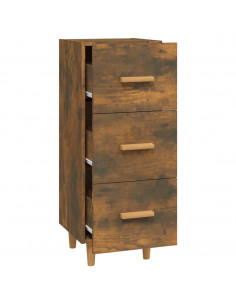 Credenza Rovere Fumo 34,5x34x90 cm in Legno Multistrato