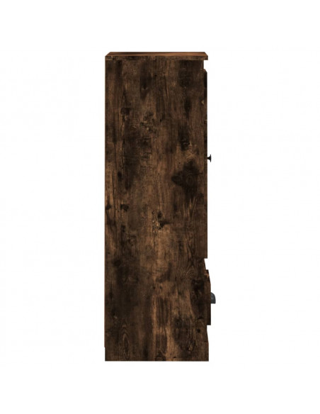 Credenza Rovere Fumo 36x35,5x103,5 cm in Legno Multistrato