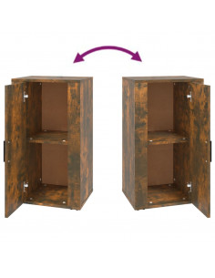 Credenza Rovere Fumo 40x33x70 cm in Legno Multistrato