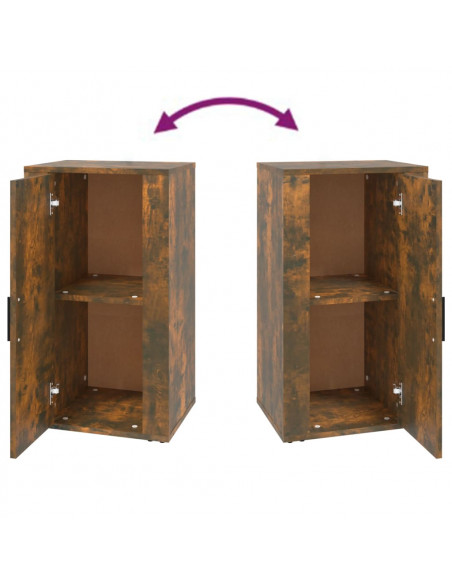 Credenza Rovere Fumo 40x33x70 cm in Legno Multistrato