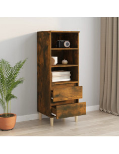 Credenza Rovere Fumo 40x36x110 cm in Legno Multistrato