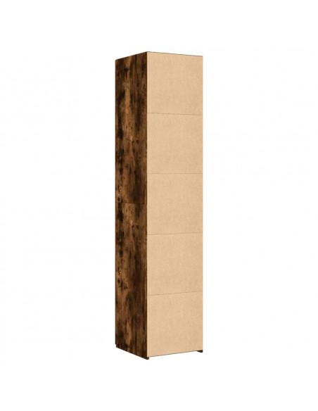 Credenza Rovere Fumo 40x42,5x185 cm in Legno Multistrato