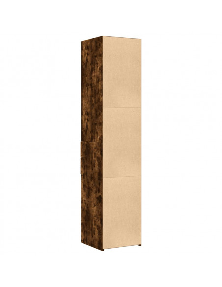 Credenza Rovere Fumo 40x42,5x185 cm in Legno Multistrato