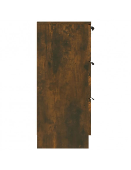 Credenza Rovere Fumo 60x30x70 cm in Legno Multistrato
