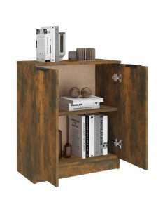 Credenza Rovere Fumo 60x30x70 cm in Legno Multistrato