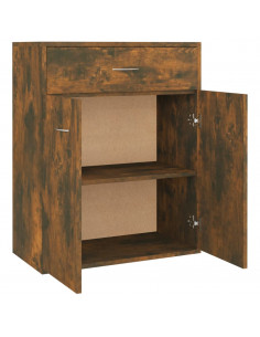 Credenza Rovere Fumo 60x30x75 cm in Legno Multistrato