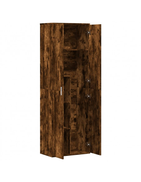 Credenza Rovere Fumo 60x35x180 cm in Legno Multistrato