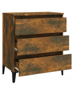 Credenza Rovere Fumo 60x35x69 cm in Legno Multistrato