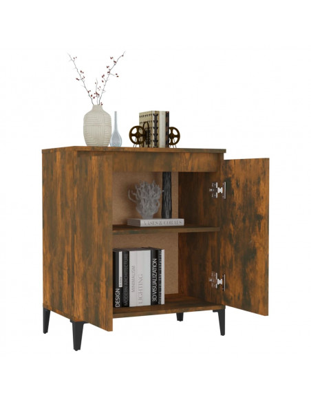 Credenza Rovere Fumo 60x35x70 cm in Legno Multistrato