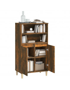 Credenza Rovere Fumo 60x36x110 cm in Legno Multistrato