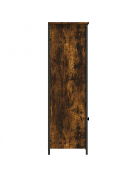 Credenza Rovere Fumo 62x32x103,5 cm in Legno Multistrato