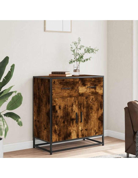 Credenza Rovere Fumo 68x35x76 cm in Truciolato