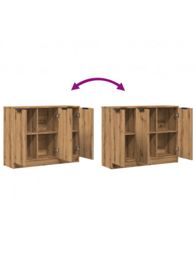 Credenza Rovere Artigianale 90,5x30x70 cm in Legno Multistrato