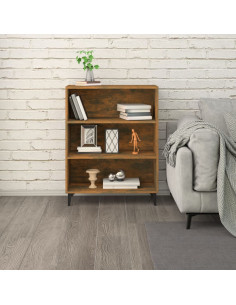 Credenza Rovere Fumo 69,5x32,5x90 cm in Legno Multistrato