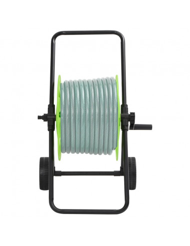 Carrello Avvolgitubo Verde Tubo Flessibile 60 m 1/2" in Acciaio