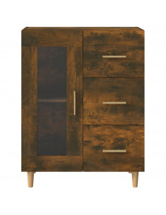 Credenza Rovere Fumo 69,5x34x90 cm in Legno Multistrato