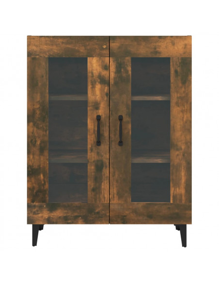 Credenza Rovere Fumo 69,5x34x90 cm in Legno Multistrato