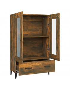 Credenza Rovere Fumo 70x31x115 cm in Legno Multistrato