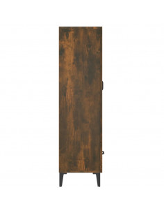 Credenza Rovere Fumo 70x31x115 cm in Legno Multistrato