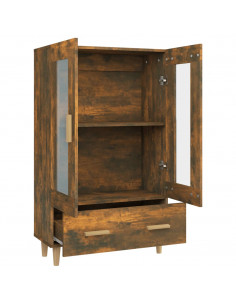 Credenza Rovere Fumo 70x31x115 cm in Legno Multistrato