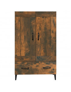 Credenza Rovere Fumo 70x31x115 cm in Legno Multistrato