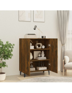Credenza Rovere Fumo 70x34x90 cm in Legno Multistrato