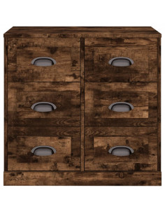 Credenza Rovere Fumo 70x35,5x67,5 cm in Legno Multistrato