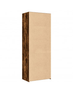 Credenza Rovere Fumo 70x41x185 cm in Legno Multistrato