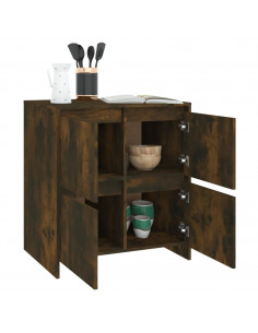 Credenza Rovere Fumo 70x41x75 cm in Truciolato