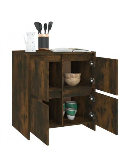 Credenza Rovere Fumo 70x41x75 cm in Truciolato