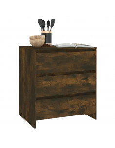 Credenza Rovere Fumo 70x41x75 cm in Truciolato