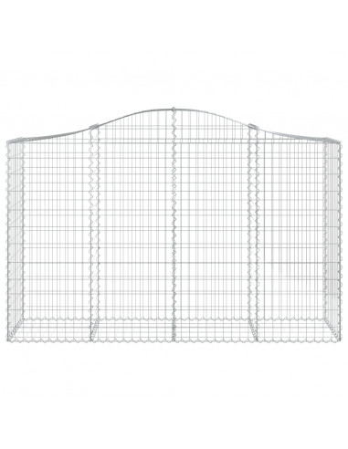 Cesti Gabbioni ad Arco 7 pz 200x50x120/140 cm Ferro Zincato