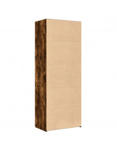 Credenza Rovere Fumo 70x42,5x185 cm in Legno Multistrato