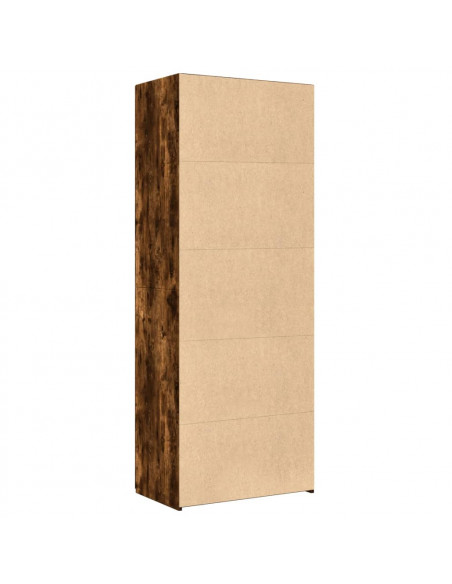 Credenza Rovere Fumo 70x42,5x185 cm in Legno Multistrato