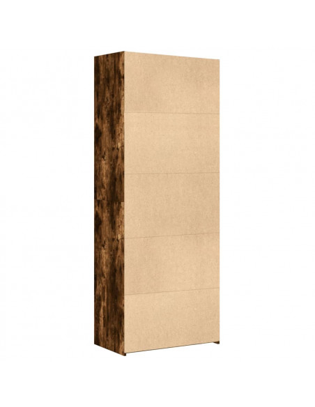 Credenza Rovere Fumo 70x42,5x185 cm in Legno Multistrato