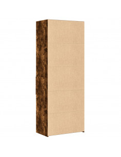 Credenza Rovere Fumo 70x42,5x185 cm in Legno Multistrato