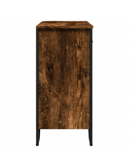 Credenza Rovere Fumo 79,5x35,5x74,5 cm in Legno Multistrato