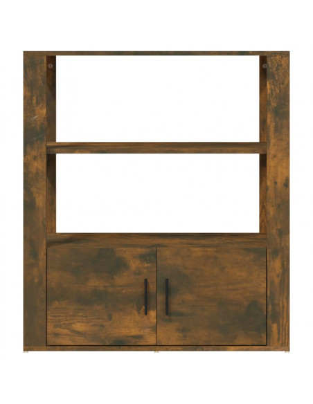 Credenza Rovere Fumo 80x30x90 cm in Legno Multistrato